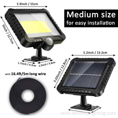 Outdoor Solar Panel Courtyard Motion Sensor Wall Light